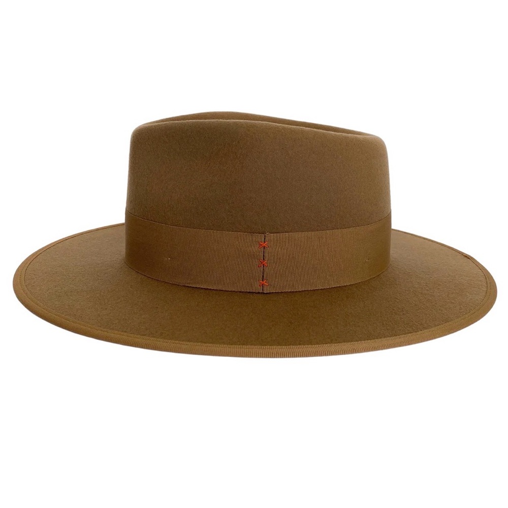 Camp the Label Kids Ford Fedora Hat in French Tan Australian Wool Size 50 - Picture 9 of 11